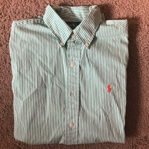 Polo Ralph Lauren Green/White Button-Down Size M